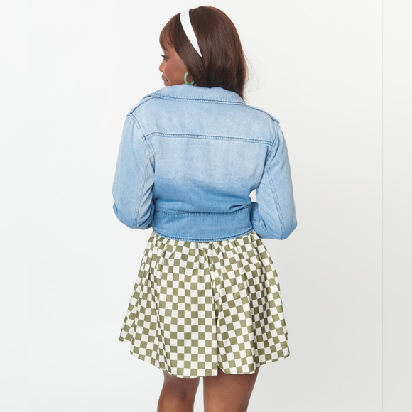 Light Blue Denim Motor Jacket - Picture 5 of 5